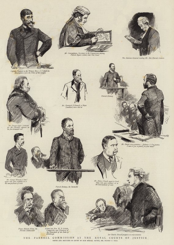Parnell-kommisjonen ved Royal Courts of Justice av Sydney Prior Hall