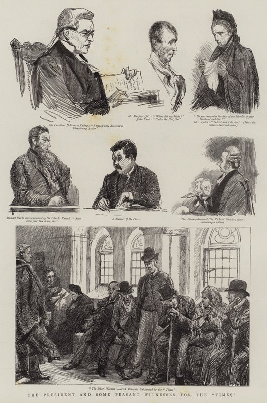 Presidenten og noen bondevitner for The Times av Sydney Prior Hall