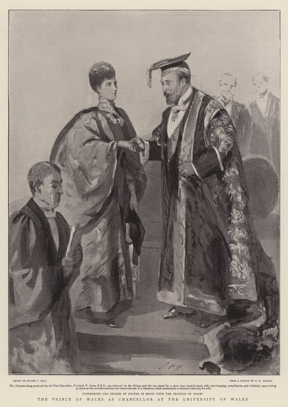 Prinsen av Wales som kansler ved University of Wales av Sydney Prior Hall