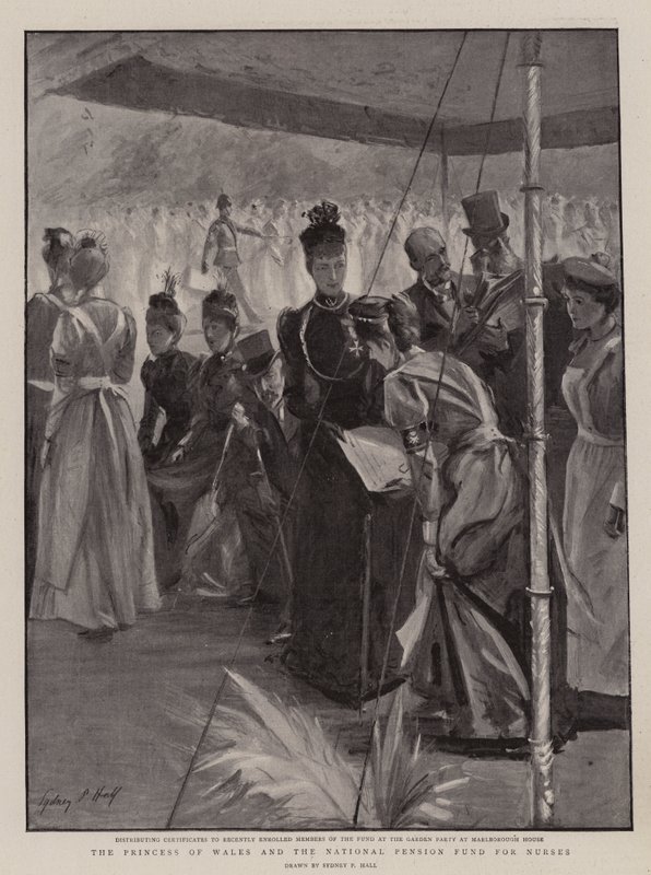 Prinsessen av Wales og National Pension Fund for Nurses av Sydney Prior Hall
