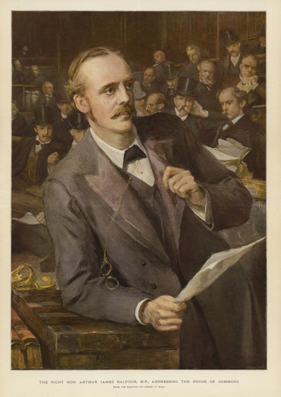 Høyre ærede Arthur James Balfour av Sydney Prior Hall