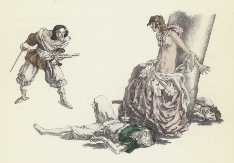 Illustrasjon for Voltaires Candide av Sylvain Sauvage