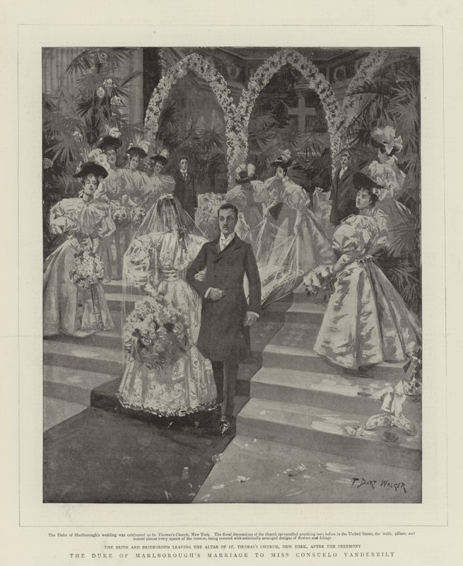 Hertugen av Marlboroughs ekteskap med frøken Consuelo Vanderbilt av T. Dart Walker