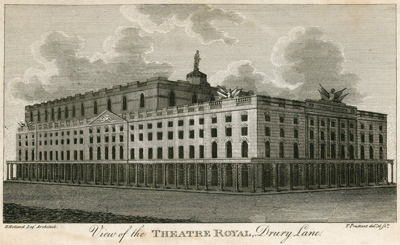 Utsikt over Theatre Royal, Drury Lane, London av T. Prattent