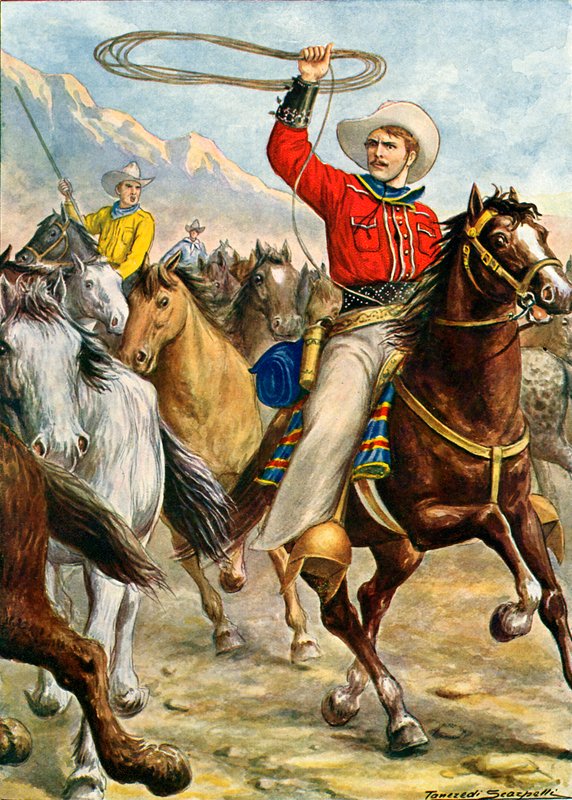 Amerikansk cowboy av Tancredi Scarpelli