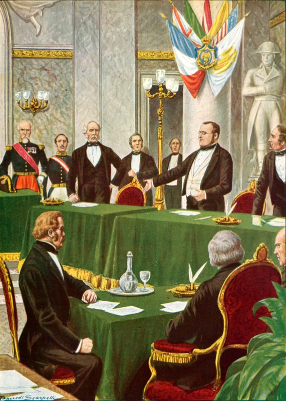Cavour på Paris-kongressen, 1856 av Tancredi Scarpelli