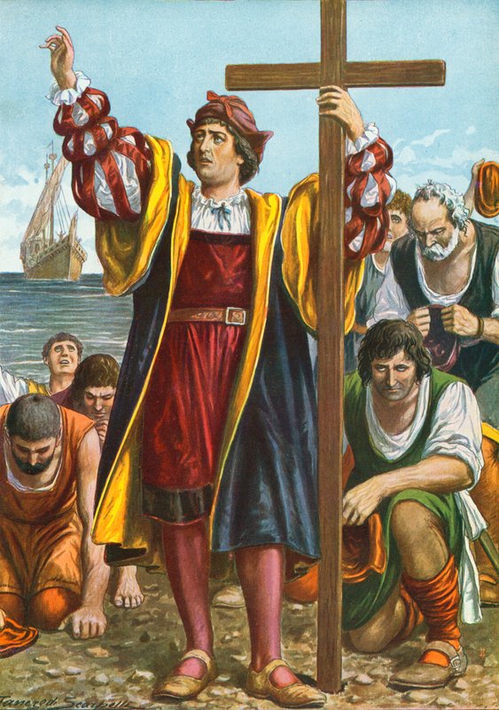 Christopher Columbus ankommer den nye verdenen av Tancredi Scarpelli