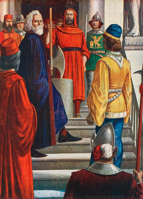Doge Marin Faliero som forsøkte et kupp i 1355 og ble halshugget av Tancredi Scarpelli