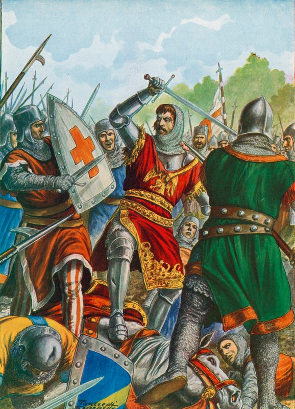Ezzelino III da Romano tatt til fange nær Bergamo i 1259 av Tancredi Scarpelli