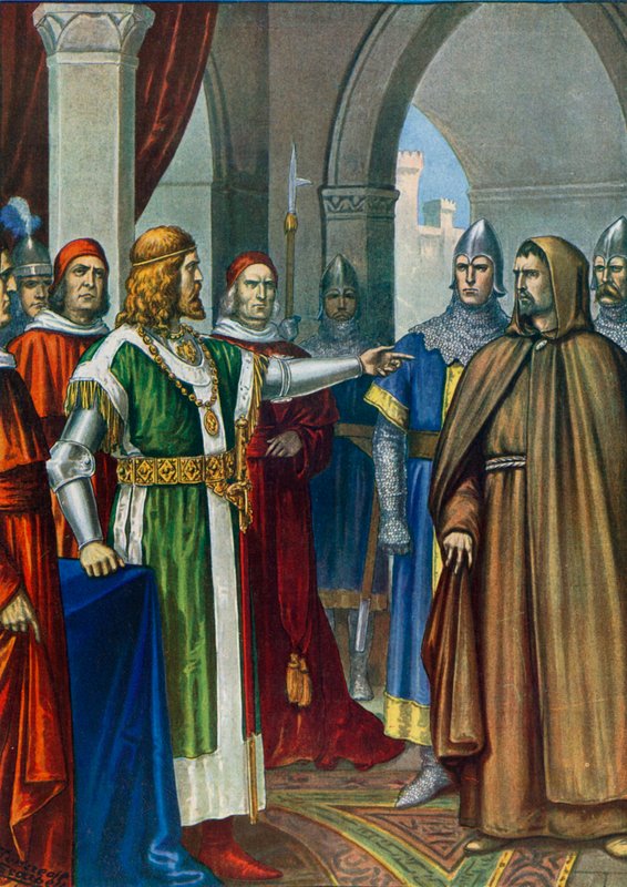 Frederick Barbarossa og Arnold av Brescia av Tancredi Scarpelli