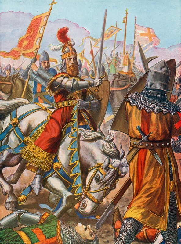 Frederick Barbarossa blir såret i slaget ved Legnano, 1176 av Tancredi Scarpelli