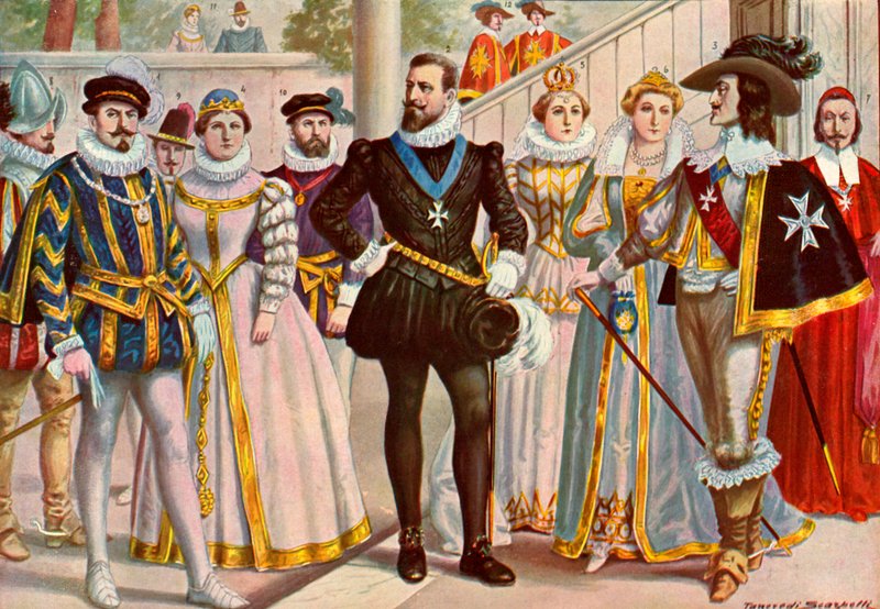 Franske kostymer fra 1500- og 1600-tallet av Tancredi Scarpelli