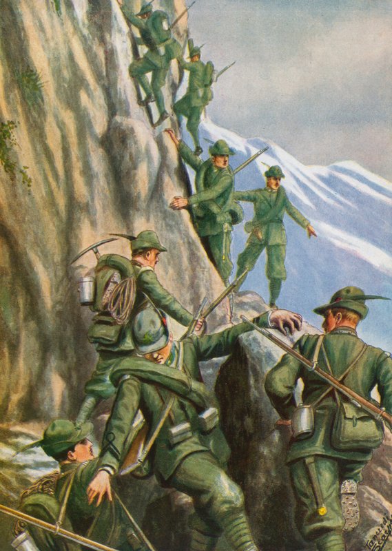 Heroiske italienske fjelltropper av Tancredi Scarpelli