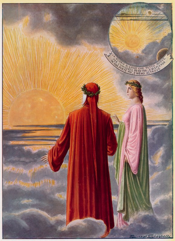 Illustrasjon for Dantes guddommelige komedie av Tancredi Scarpelli