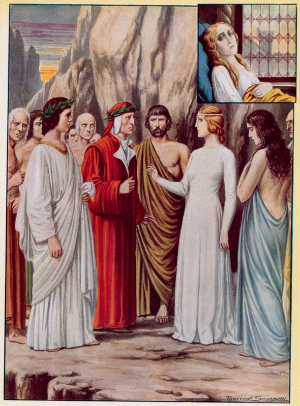 Illustrasjon for Dantes guddommelige komedie av Tancredi Scarpelli