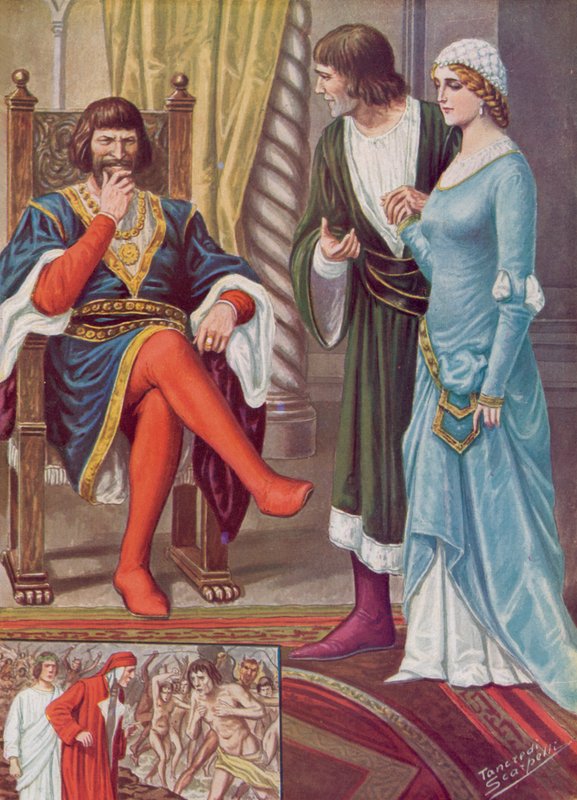 Illustrasjon for Dantes guddommelige komedie av Tancredi Scarpelli