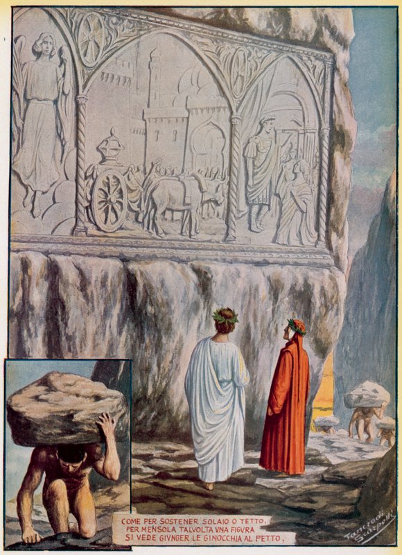 Illustrasjon for Dantes guddommelige komedie av Tancredi Scarpelli