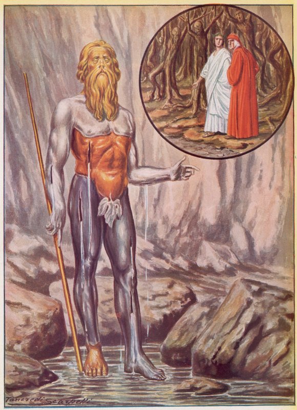 Illustrasjon for Dantes guddommelige komedie av Tancredi Scarpelli