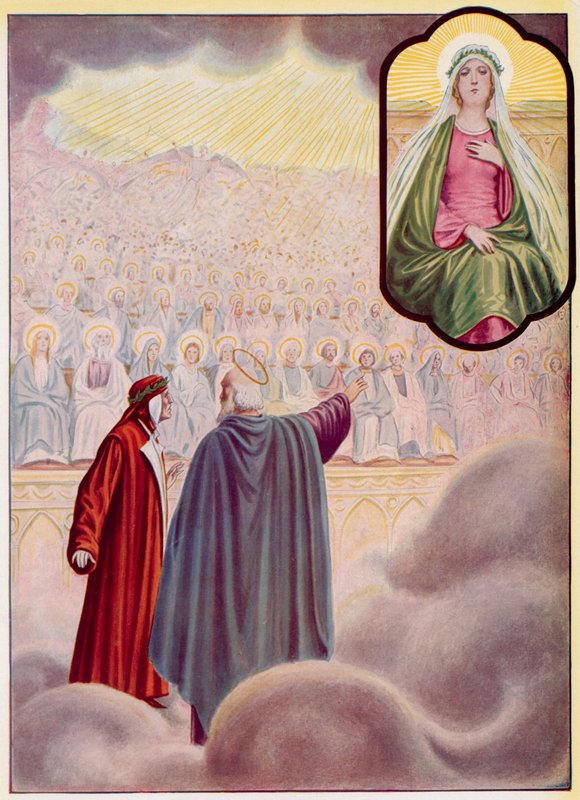 Illustrasjon for Dantes guddommelige komedie av Tancredi Scarpelli