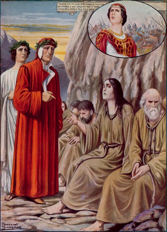 Illustrasjon for Dantes guddommelige komedie av Tancredi Scarpelli
