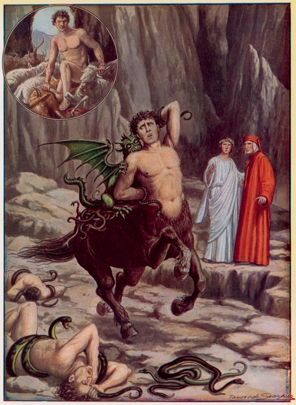 Illustrasjon for Dantes guddommelige komedie av Tancredi Scarpelli
