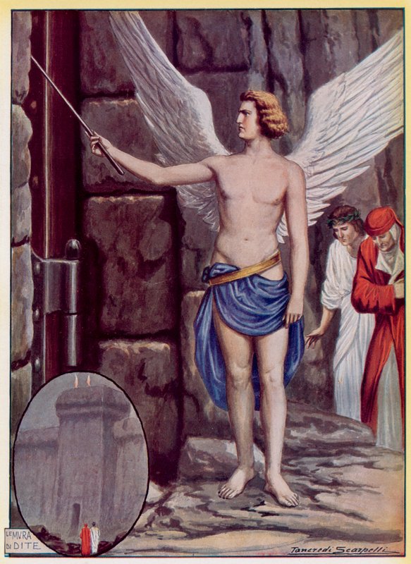 Illustrasjon for Dantes guddommelige komedie av Tancredi Scarpelli