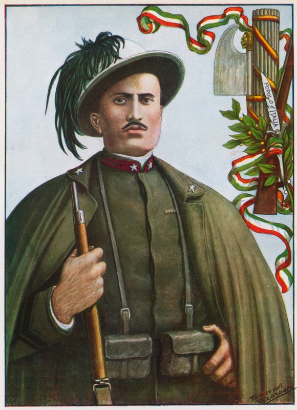 Infanterisoldat Benito Mussolini av Tancredi Scarpelli