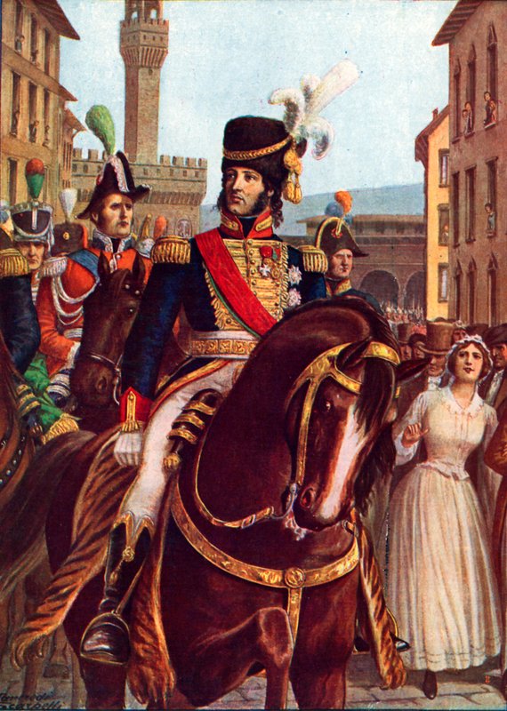 Joachim Murat på vei inn i Firenze, 19. januar 1801 av Tancredi Scarpelli