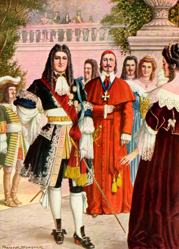 Louis XIV av Frankrike og hans hoff av Tancredi Scarpelli