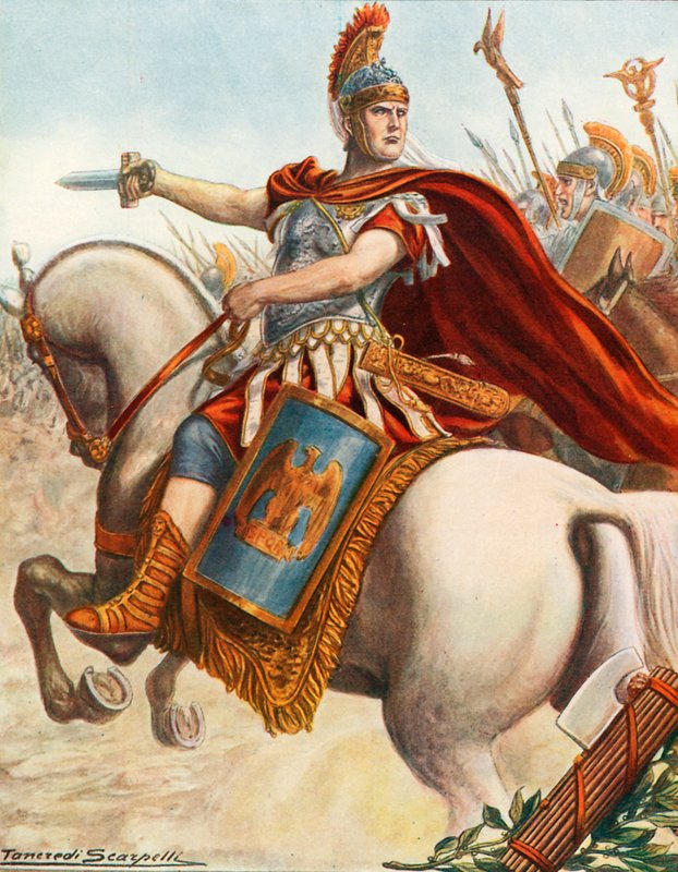 Lucius Cornelius Scipio i slaget ved Magnesia av Tancredi Scarpelli