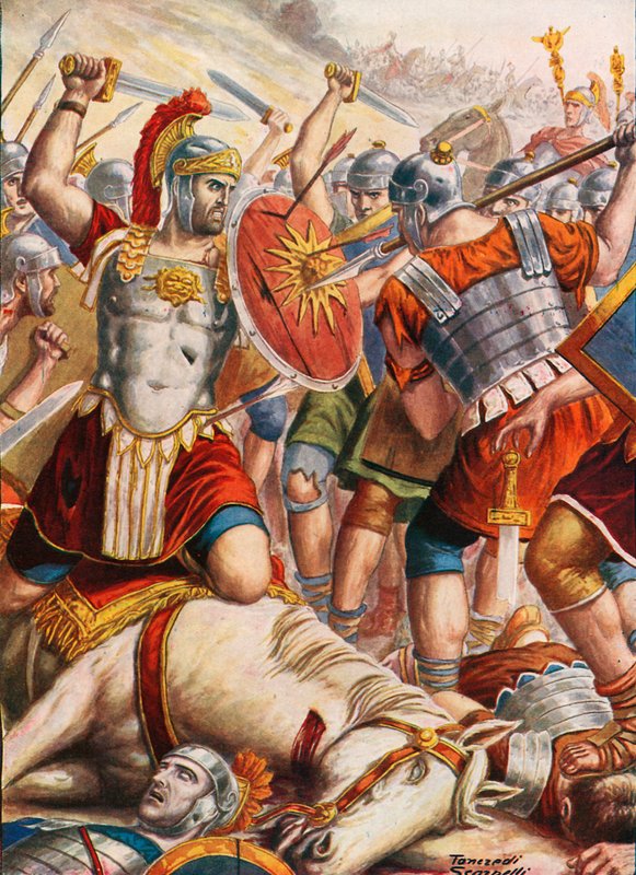 Lucullus kjemper for å stoppe fremrykningen til Mithridates av Tancredi Scarpelli