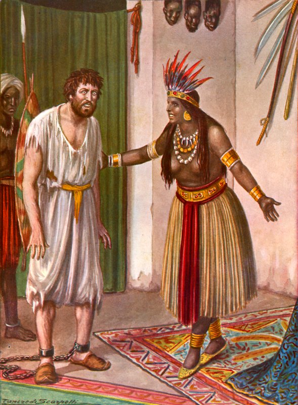 Ludovico de Varthema og Sultana fra Aden av Tancredi Scarpelli