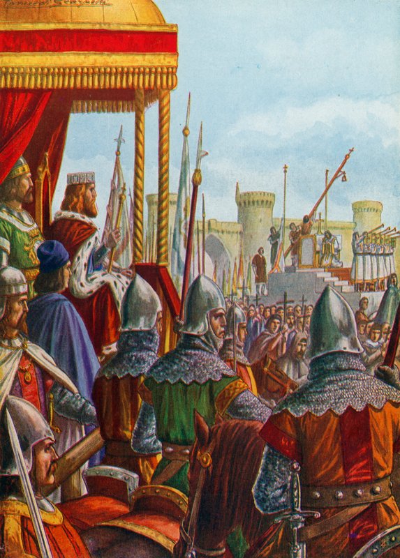 Milan overgir seg til Frederick Barbarossa, 1162 av Tancredi Scarpelli