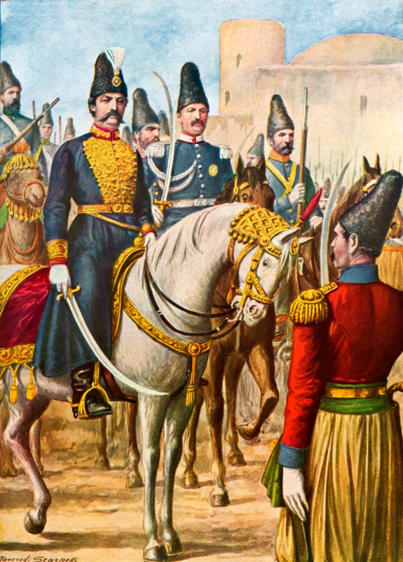 Nasradin-Shah, konge av Persia av Tancredi Scarpelli