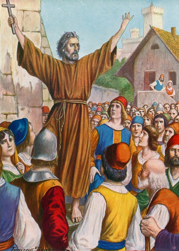 Eremitten Peter forkynner av Tancredi Scarpelli