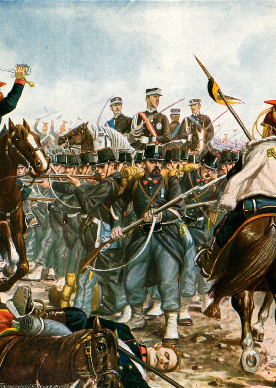 Prins Umberto i slaget ved Villafranca, 1866 av Tancredi Scarpelli