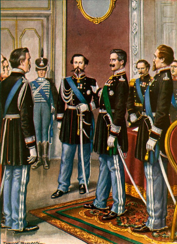Abdikasjonen av Charles Albert til fordel for Victor Emmanuel av Tancredi Scarpelli