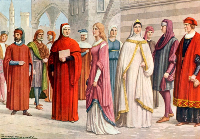 Toskanske kostymer fra 1200-tallet av Tancredi Scarpelli