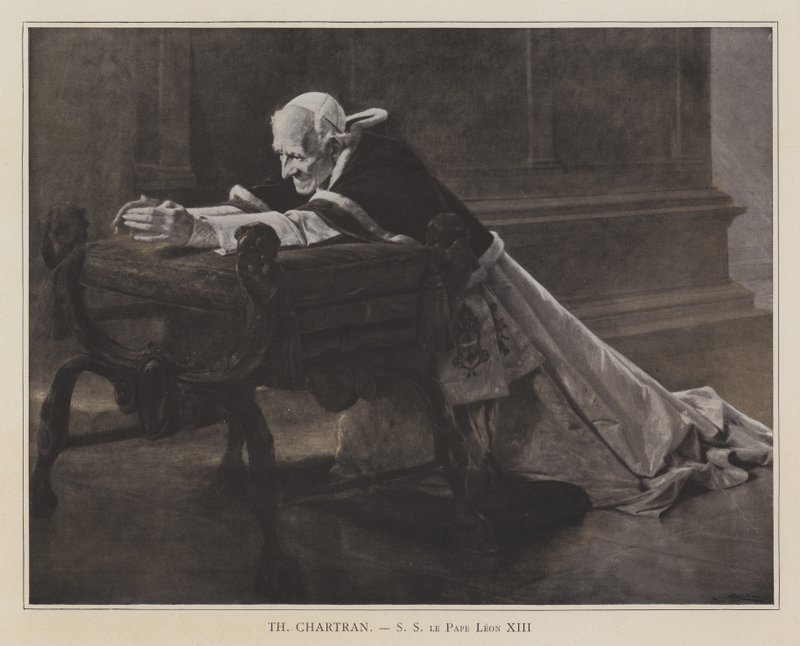 Pave Leo XIII (litho) av Theobald (after) Chartran