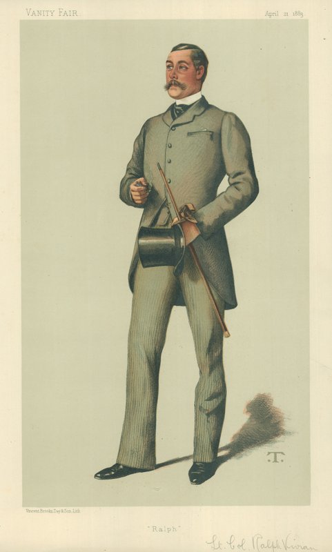 Oberstløytnant Ralph Vivian, Ralph, 21. april 1883, Vanity Fair tegneserie av Theobald Chartran