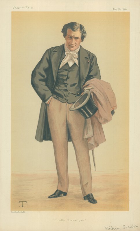 M Victorien Sardou, Dramatic Ficelle, 25. desember 1880, Vanity Fair tegneserie av Theobald Chartran