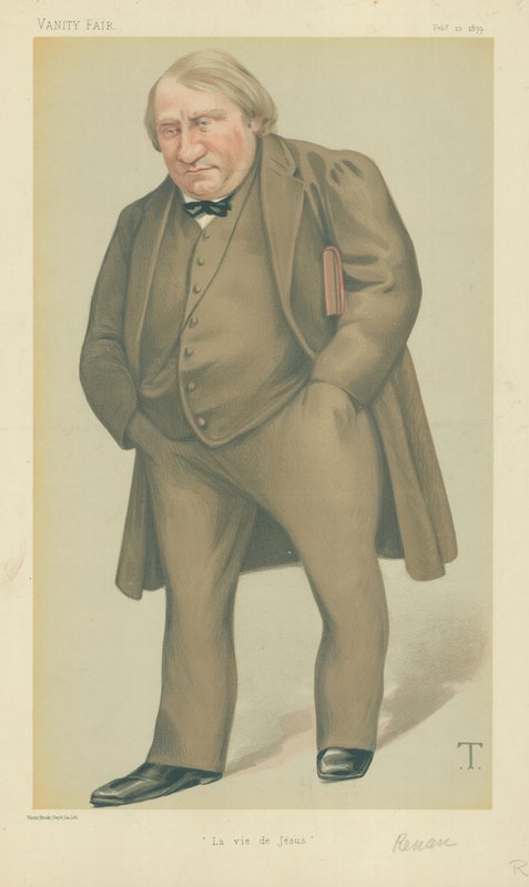 Mr Joseph Ernest Renan, La vie de Jesus, 22. februar 1879, tegneserie Vanity Fair av Theobald Chartran