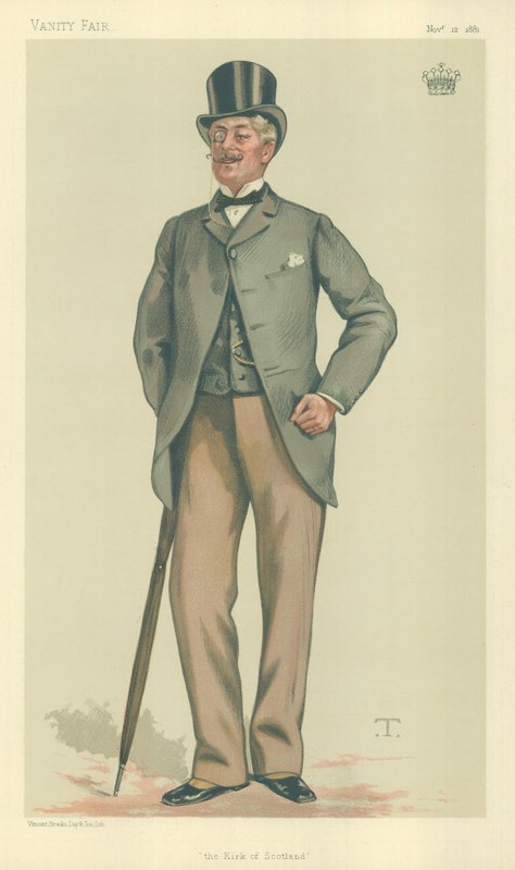 The Earl of Rosslyn, The kirk of Scotland, 12. november 1881, Vanity Fair tegneserie av Theobald Chartran