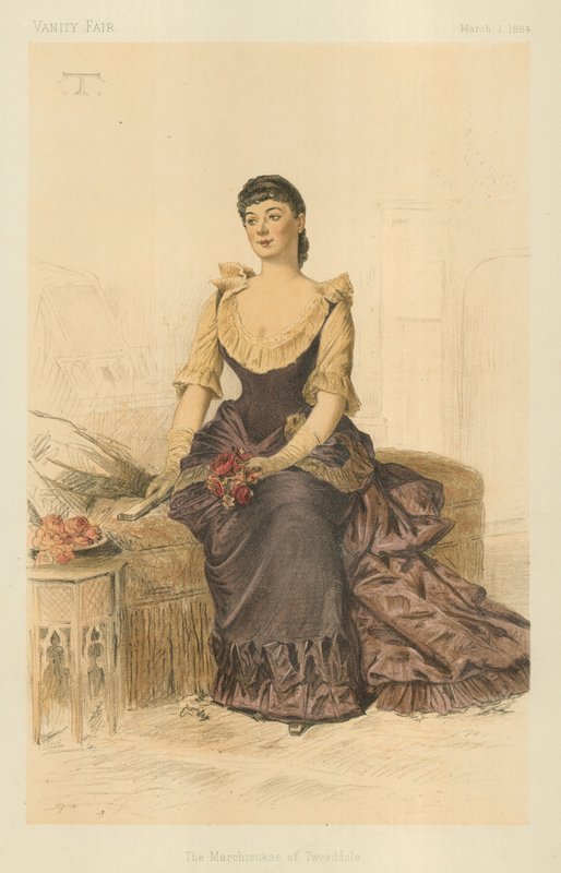 The Marchioness of Tweeddale, 1. mars 1884, tegneserie Vanity Fair av Theobald Chartran