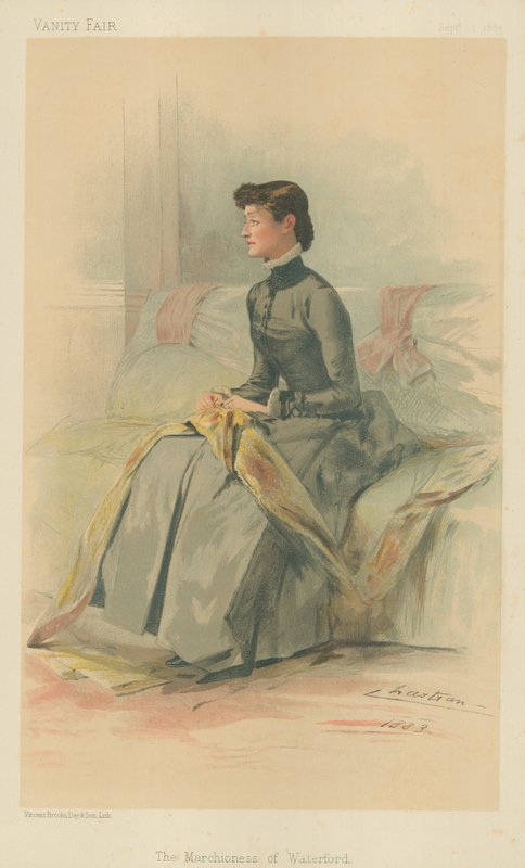 The Marchioness of Waterford, 1. september 1883, tegneserie Vanity Fair av Theobald Chartran