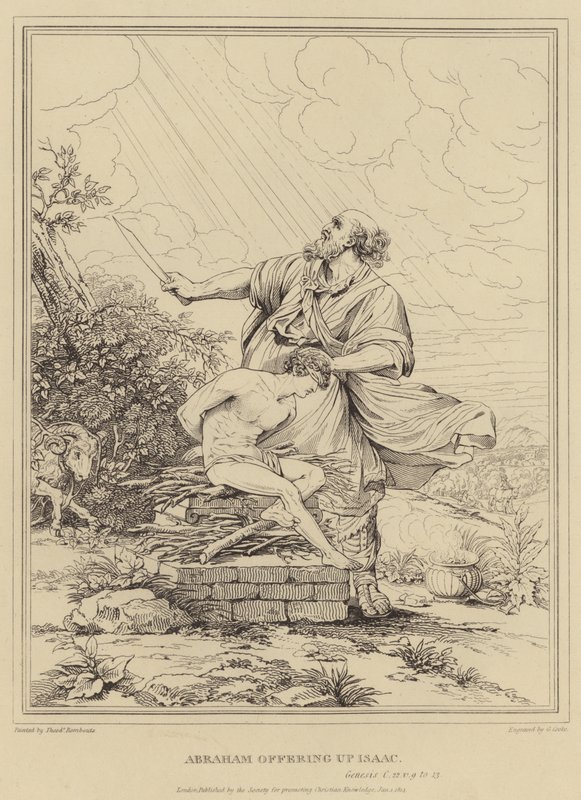 Abraham ofret Isak, 1. Mosebok av Theodor Rombouts