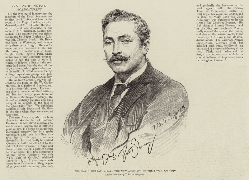 Mr David Murray, ARA, den nye medarbeideren ved Royal Academy av Theodore Blake Wirgman