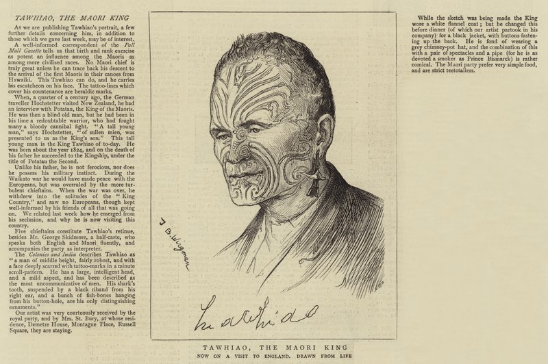 Tawhiao, maorikongen av Theodore Blake Wirgman