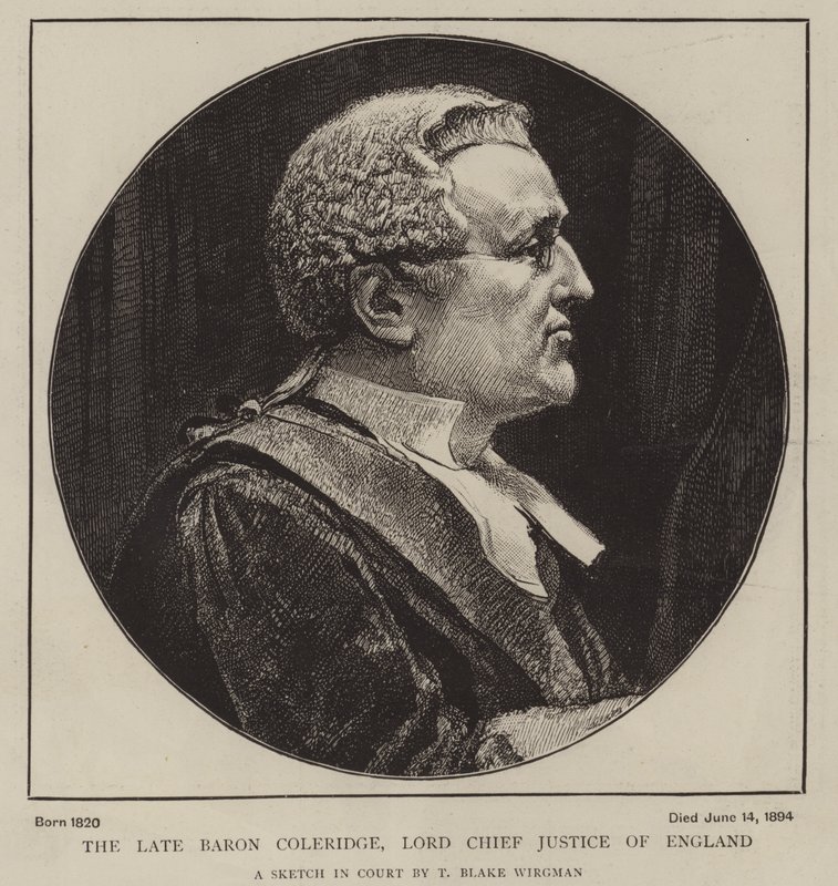 Avdøde baron Coleridge, Lord Chief Justice of England av Theodore Blake Wirgman