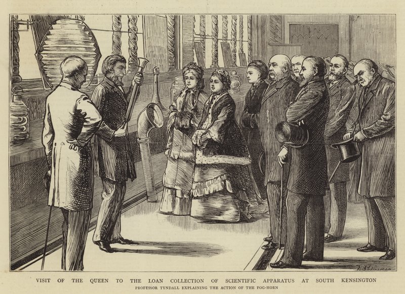 Dronningens besøk til Loan Collection of Scientific Apparatus i South Kensington av Theodore Blake Wirgman